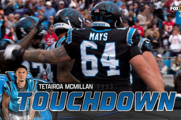 Bryce Young finds Tetairoa McMillan for 22-yard TD to give Panthers a lead over Buccaneers | NFL highlights