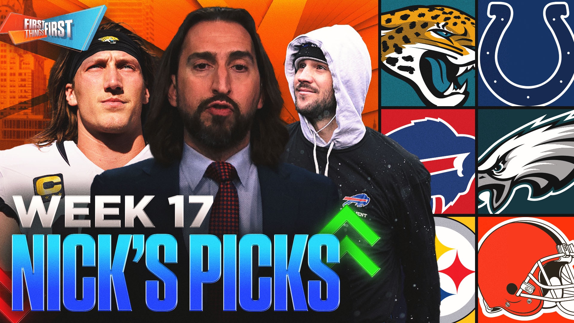 Hammer Jaguars, Steelers and Bills as favorites in Nick Wright's Week 17 Picks | First Things First
