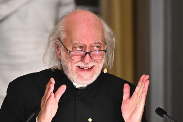 Nobel literature laureate Krasznahorkai delivers rare lecture in Stockholm