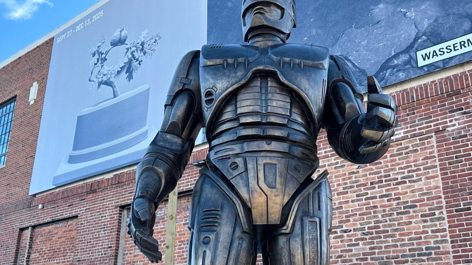 Detroit’s own crime-fighter RoboCop finally stands guard in Motor City