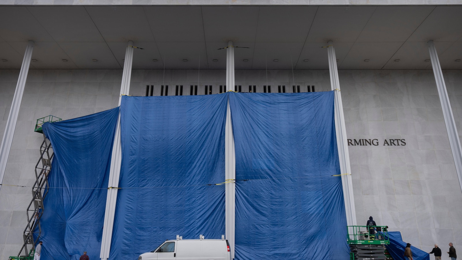The Kennedy Center starts work to add Trump’s name onto the building