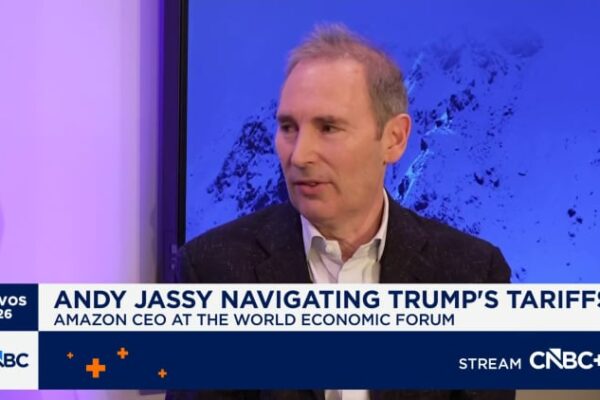 Amazon’s Jassy says Trump’s tariffs are pushing up prices