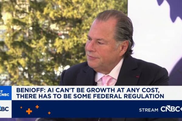 Salesforce’s Benioff calls for AI regulation after recent suicides