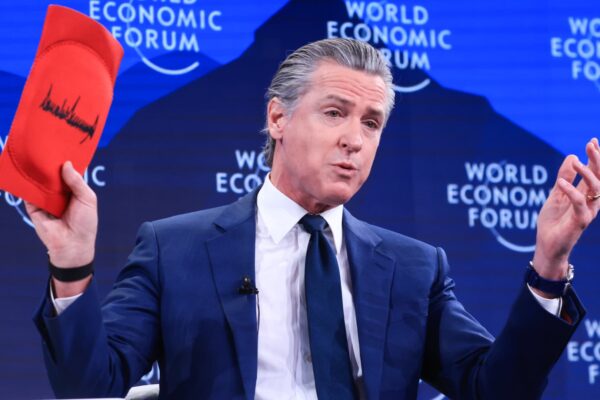 Newsom makes knee pads for CEOs ‘selling out’ to Trump