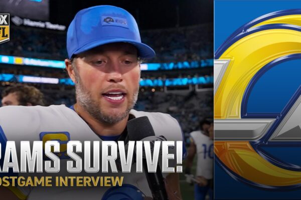 'Total team effort' 🤝 Matthew Stafford credits Rams' teammates for late comeback win over Panthers | NFL on FOX