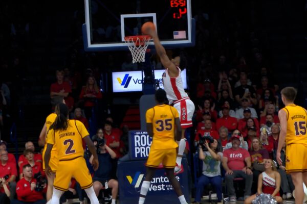 Tobe Awaka finished Arizona's 10 pass sequence with a SLAM, extending lead over rivals ASU