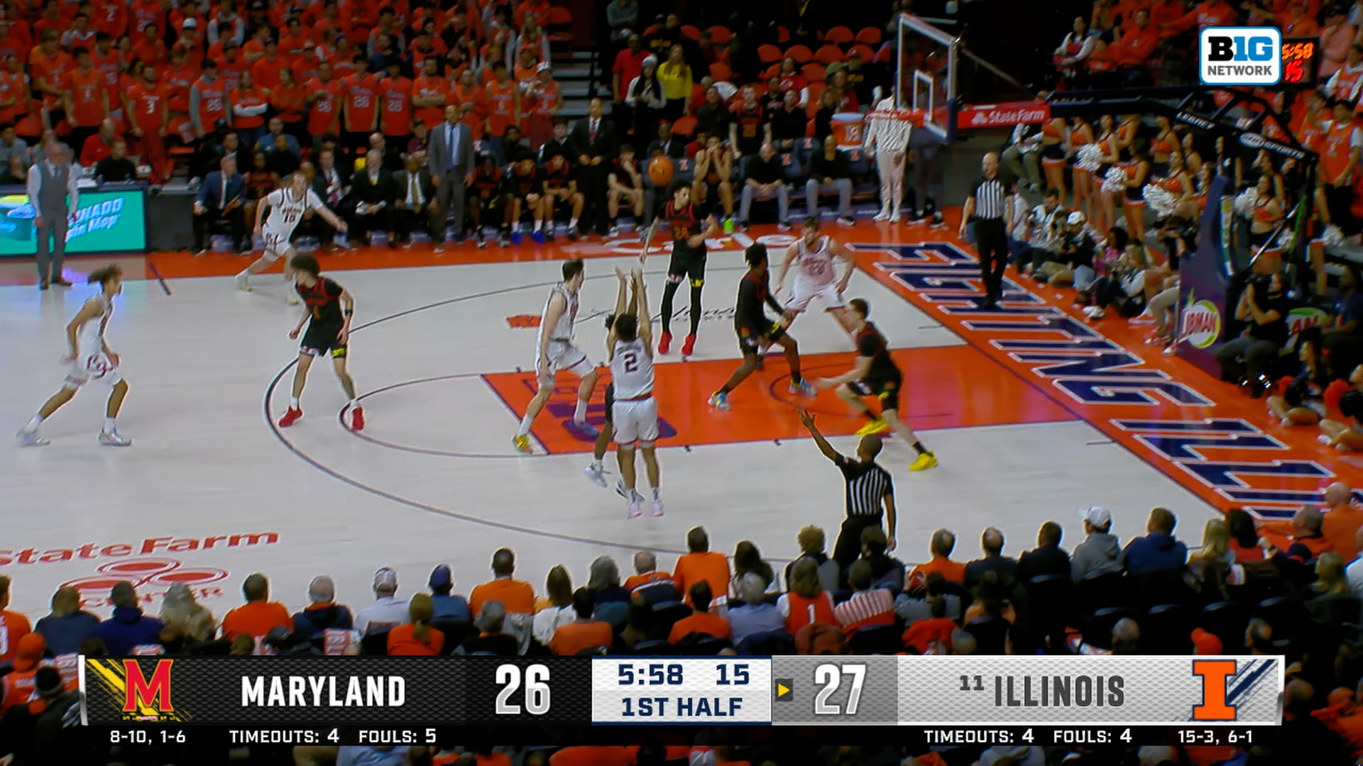 Illinois' Andrej Stojakovic makes 3-pointer to extend lead over Maryland