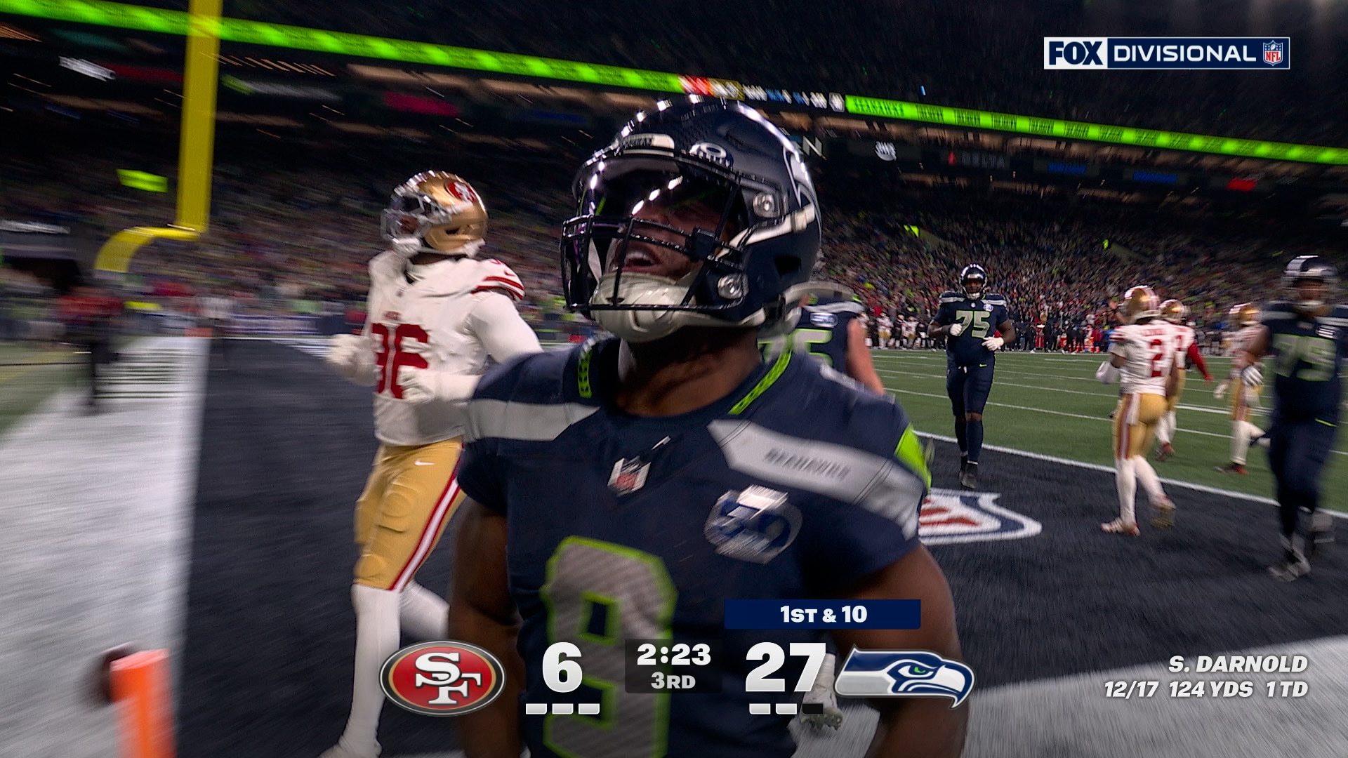 Kenneth Walker III rushes for 15-yard TD, extending Seahawks' lead over 49ers | NFL Highlights