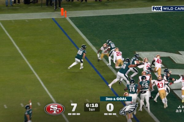 Dallas Goedert rushes for touchdown, cutting Eagles' deficit vs. 49ers | NFL Highlights