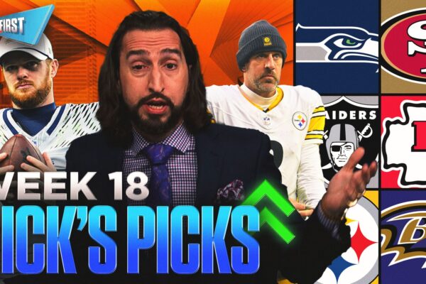 Nick Wright unveils a SURPRISING Week 18 underdog 👀 Seahawks highlight Nick's Picks | First Things First