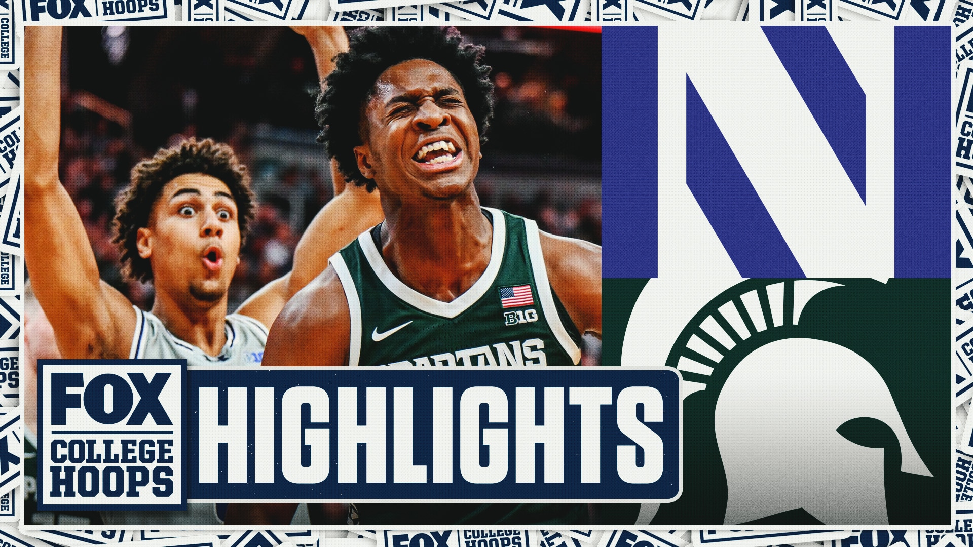 Northwestern Wildcats vs. No. 12 Michigan State Spartans Highlights 🏀 FOX College Hoops