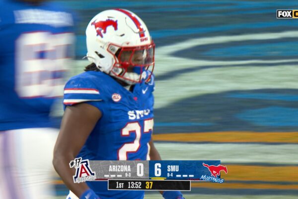 T.J. Harden rushes for one-yard TD, giving SMU early lead over Arizona