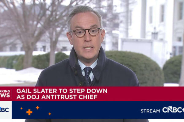 Trump’s Justice Department antitrust head Gail Slater stepping down