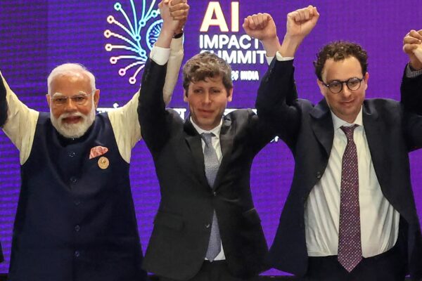 Sam Altman and Dario Amodei don’t hold hands at India AI summit