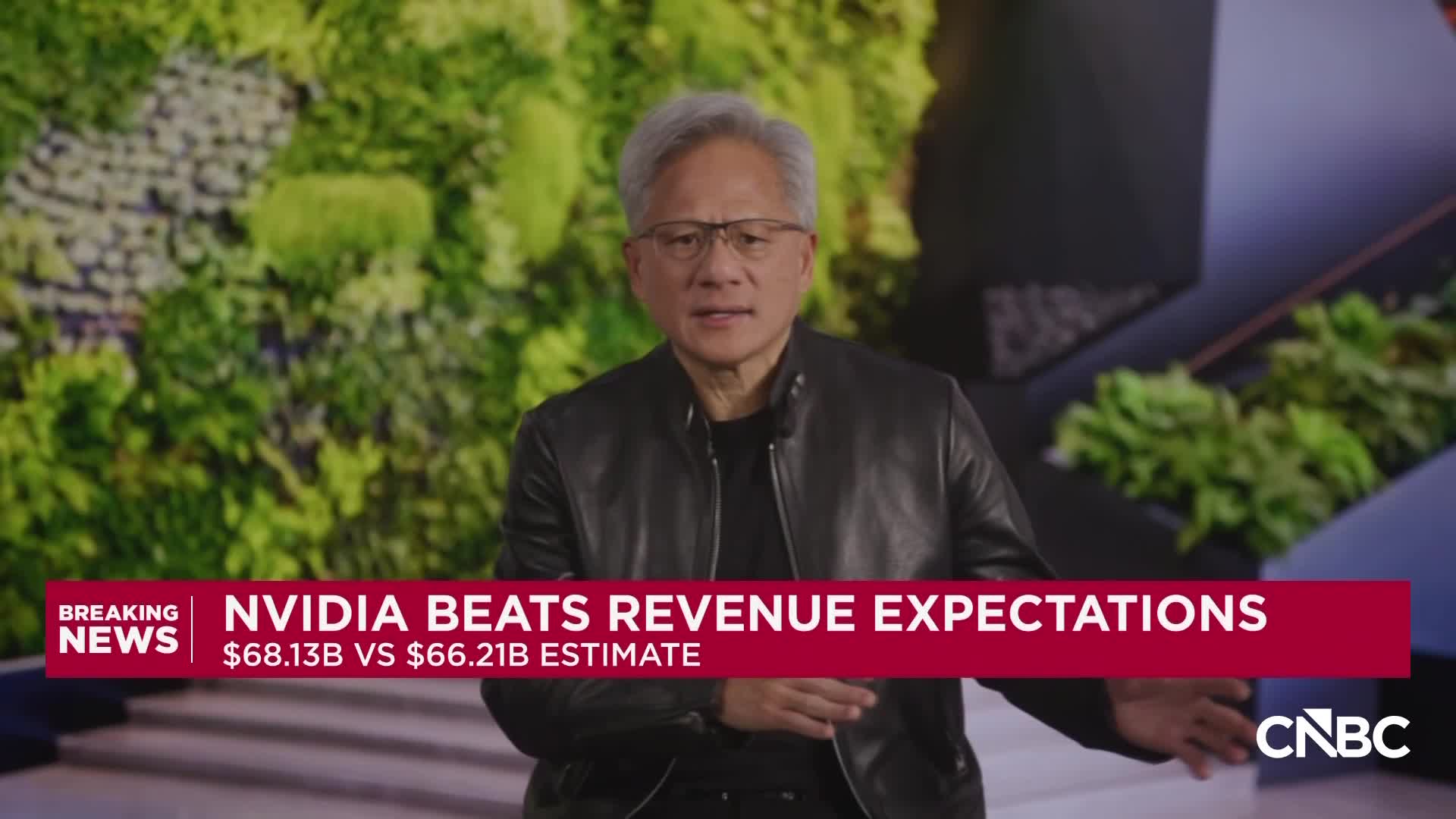 Watch CNBC’s full interview with Nvidia CEO Jensen Huang after earnings and guidance beat