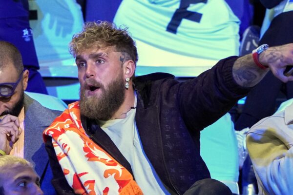 Jake Paul sits in second row to watch fiancée Jutta Leerdam in Olympic speedskating