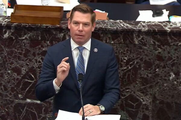 California Democrat governor candidate Eric Swalwell drops Pulte suit