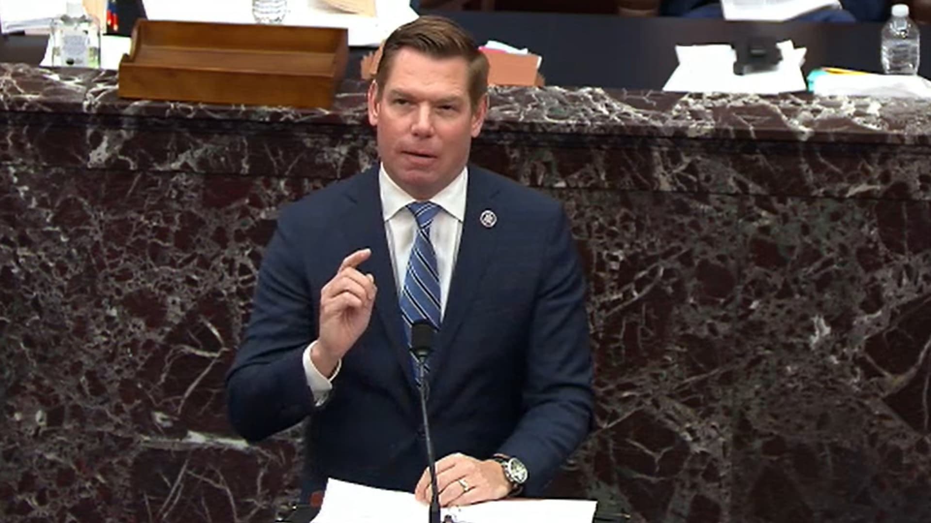 California Democrat governor candidate Eric Swalwell drops Pulte suit