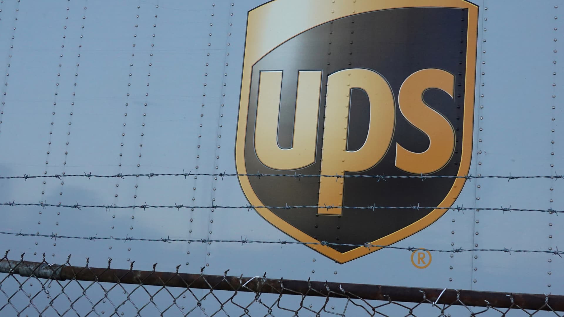 Play defense by buying options on this package delivery giant