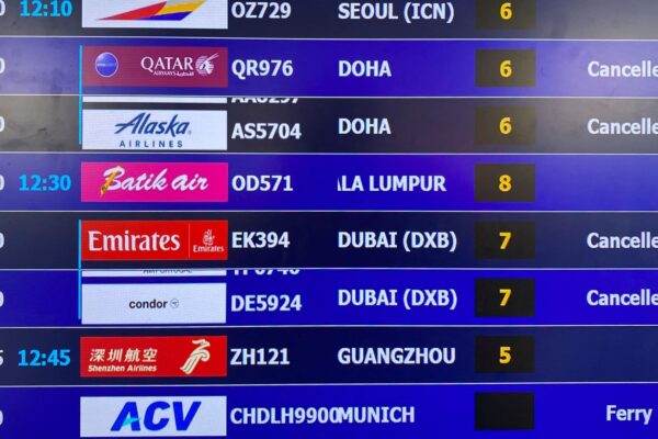 Travel stocks sink after thousands of flights grounded