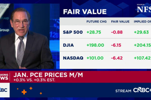 Fourth-quarter GDP revised down to just 0.7% growth; January core inflation was 3.1%