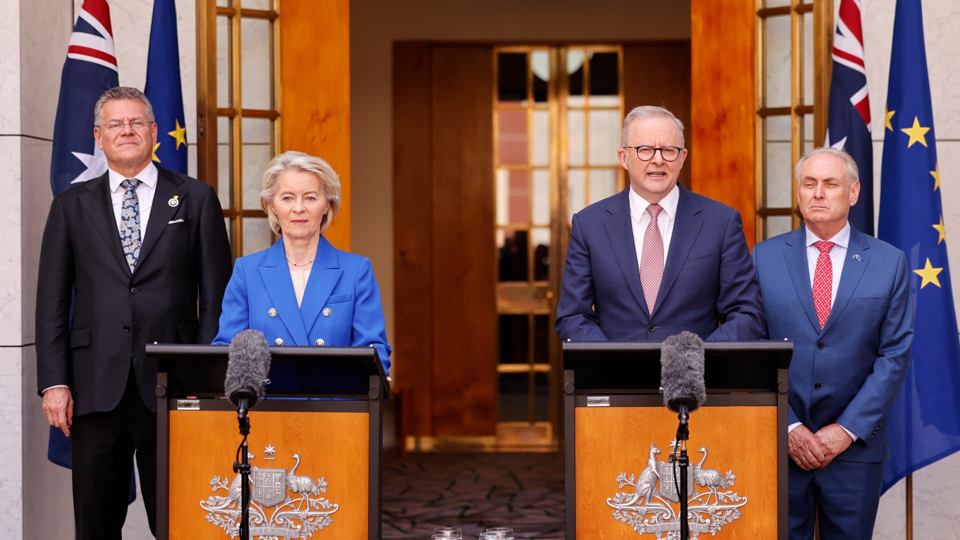 EU, Australia seal trade deal as Western countries hedge against U.S. risks