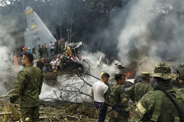 Colombia military plane crash kills 66, four still missing