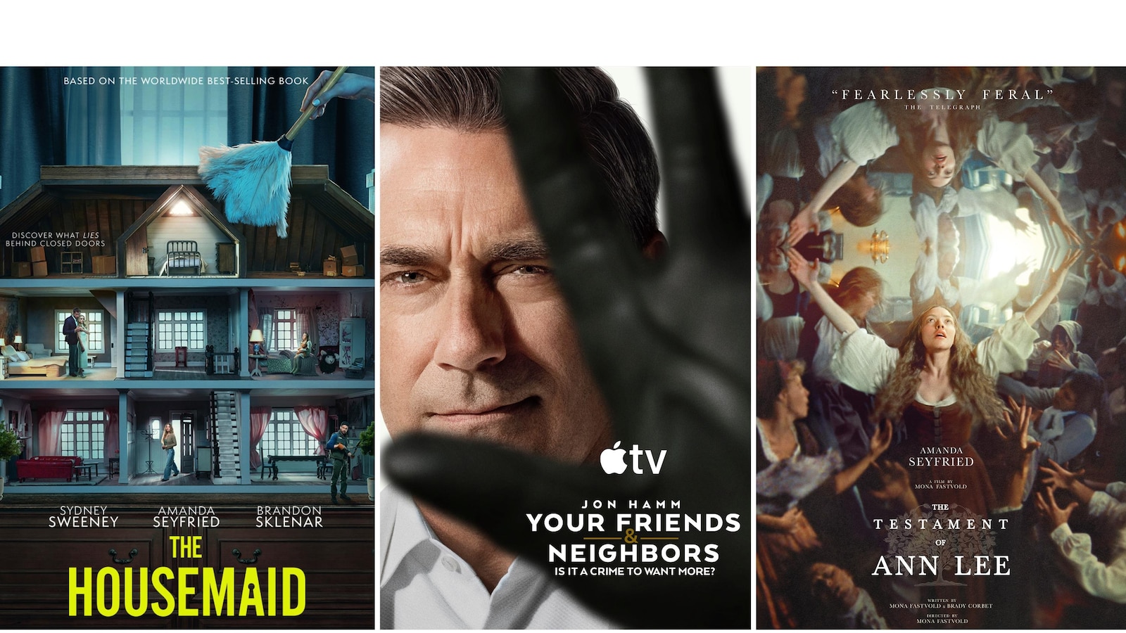 What to Stream: Two doses of Amanda Seyfried, ‘The Housemaid’ with Sydney Sweeney and Jon Hamm robs