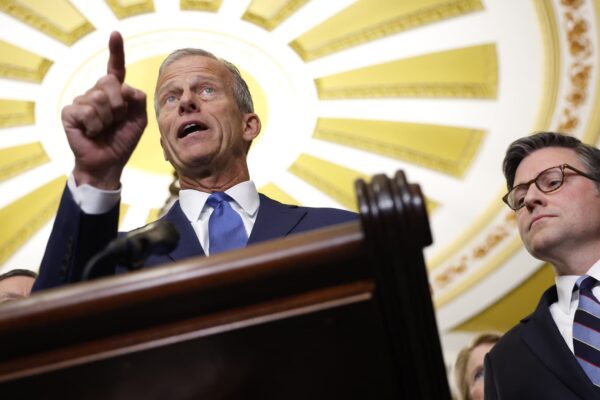 GOP leaders Thune and Johnson boost two-track approach to funding DHS