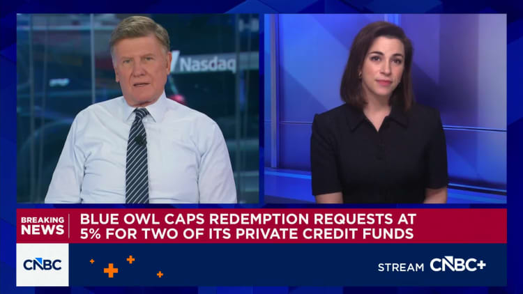 Blue Owl private credit funds redemptions capped at 5% after steep requests