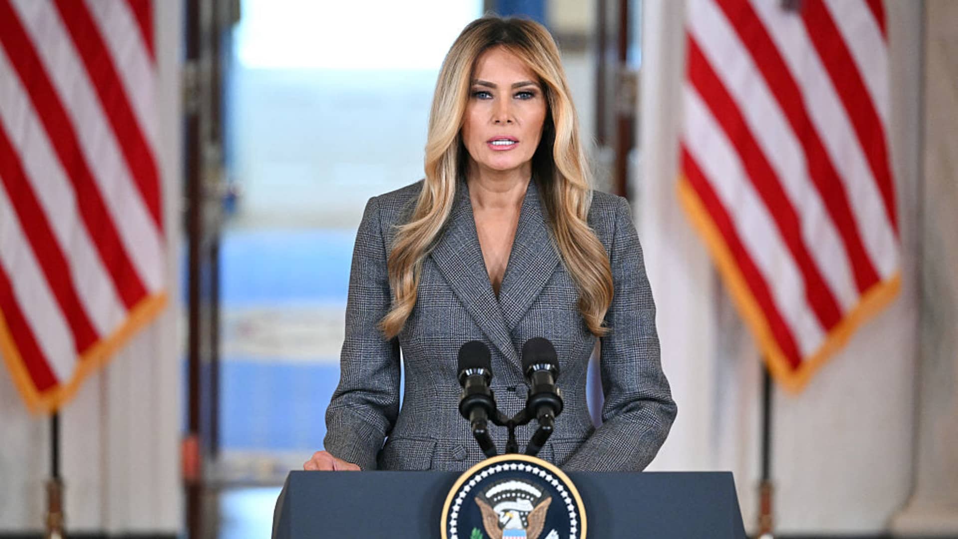 Melania Trump attacks claims about her and Jeffrey Epstein