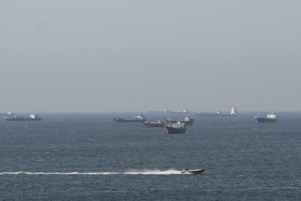 Ship struck and Strait shut