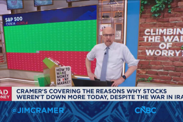 Jim Cramer explains why the market keeps shrugging off the Iran war