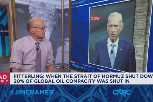 Dow CEO says clearing the Strait of Hormuz logjam will take almost a year