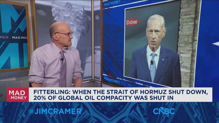 Dow CEO says clearing the Strait of Hormuz logjam will take almost a year