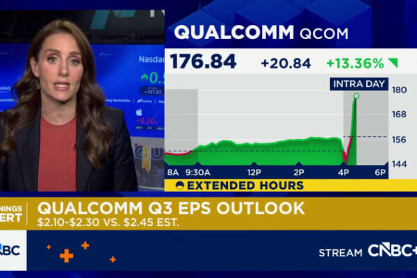 Qualcomm shares soar on CEO comments about China, large customer