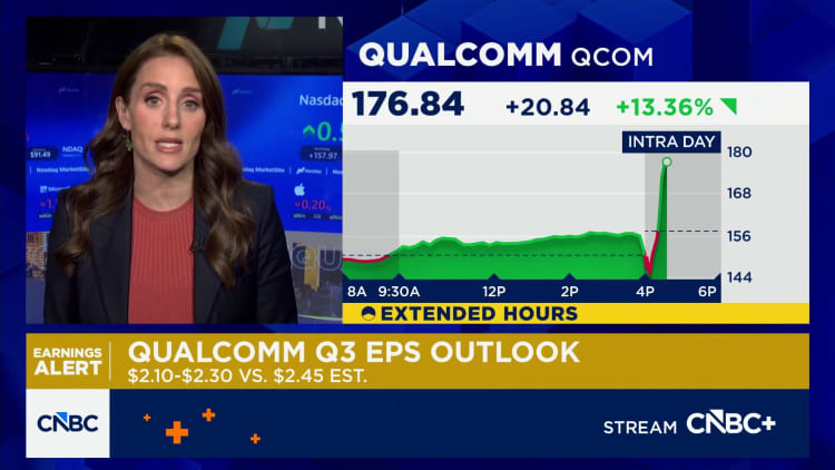 Qualcomm shares soar on CEO comments about China, large customer