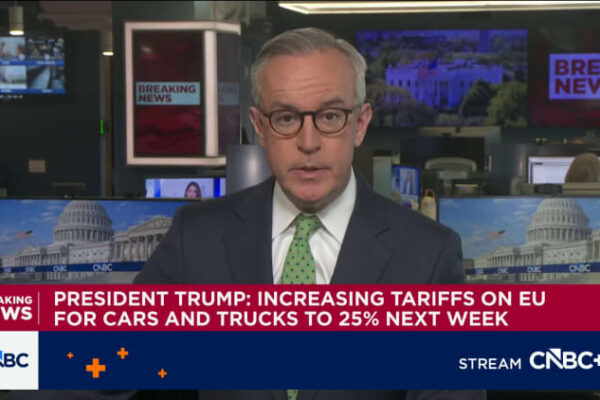 Trump says he’s raising EU auto tariffs to 25% without clarifying how