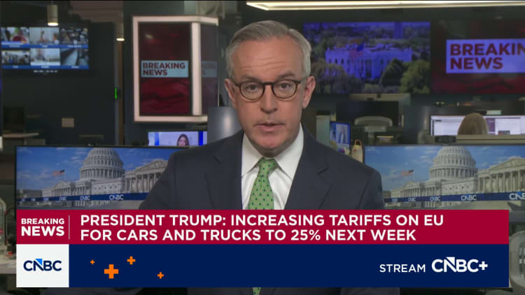 Trump says he’s raising EU auto tariffs to 25% without clarifying how