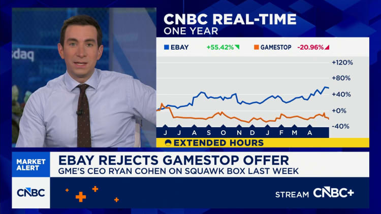 EBay rejects GameStop’s takeover bid