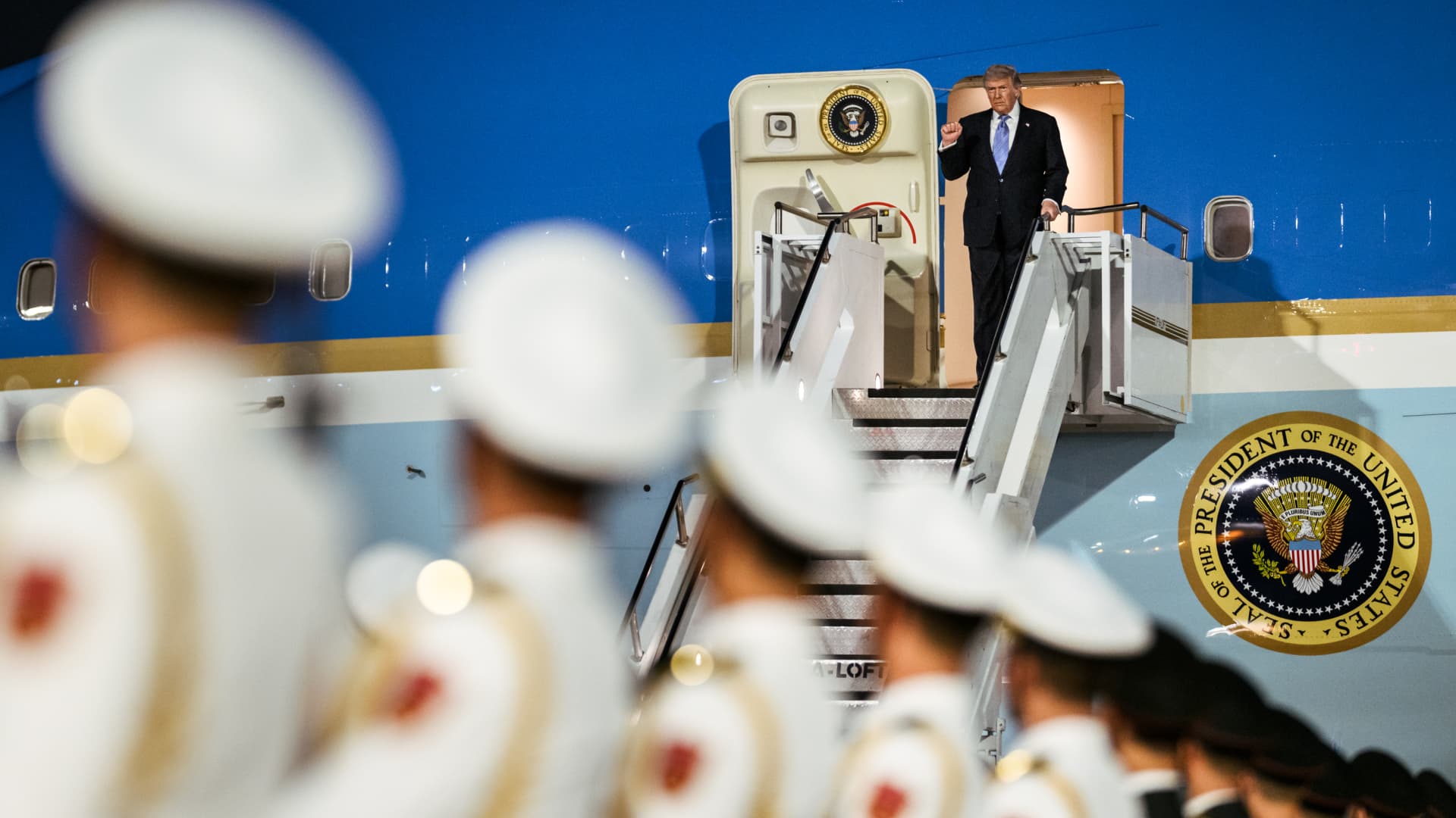 Trump lands in Beijing ahead of high-stakes summit with Xi