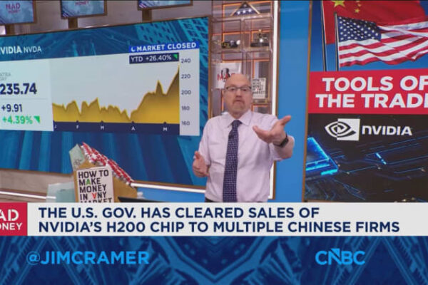 Cramer backs Nvidia selling AI chips in China