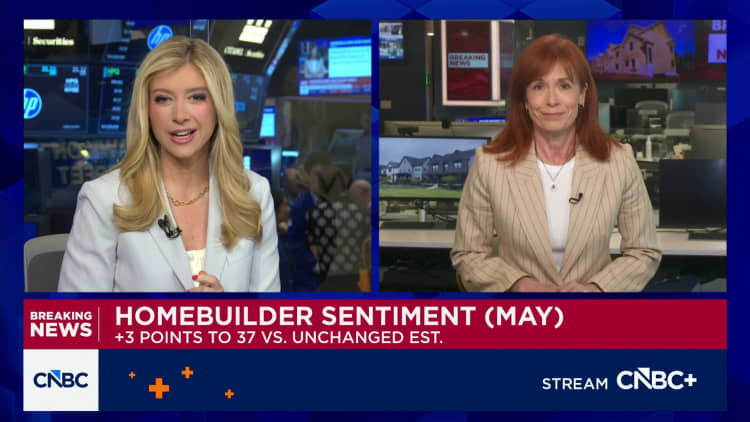 May homebuilder sentiment improves on late spring surge in demand