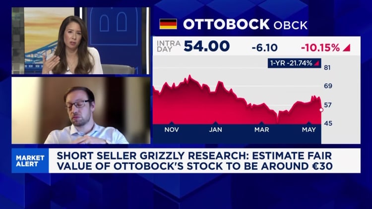 Prosthetics firm Ottobock plunges as it denies short-seller allegations
