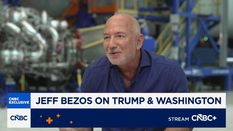 Bezos defends billionaires, hypes AI, praises Trump on CNBC