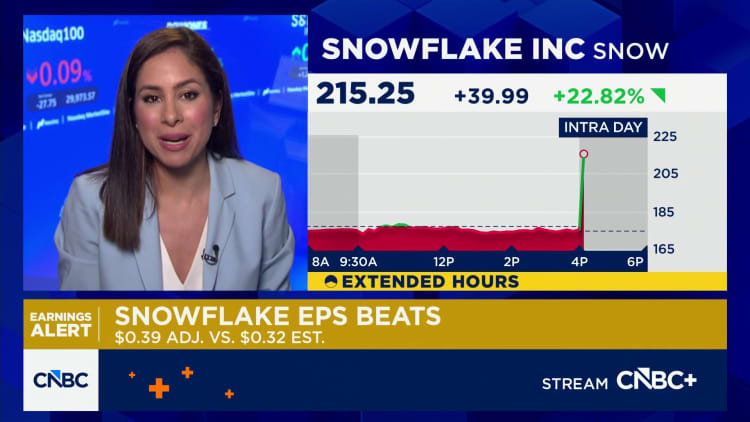 Snowflake stock surges 35% on AI frenzy, fueling software rally
