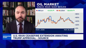 Oil prices fall after Trump says he will make final determination on Iran deal
