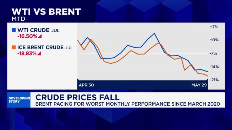 Oil prices fall 20% as traders eye U.S.-Iran ceasefire breakthrough