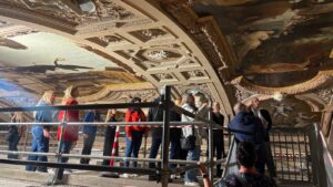 Klimt ceiling paintings on display in Vienna theater’s daily scaffolding tours