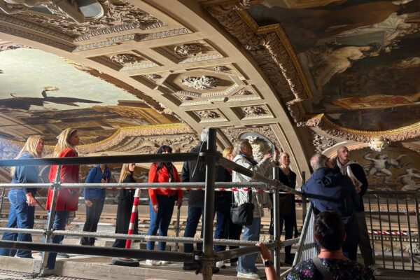 Klimt ceiling paintings on display in Vienna theater’s daily scaffolding tours